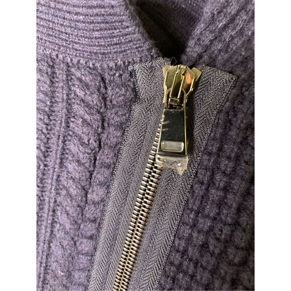 Lewit Asymmetrical Zip Front Wool & Cashmere Sweater women's size small NEW - Picture 7 of 7